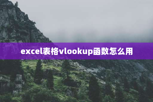 excel表格vlookup函数怎么用 excel怎么使用vlookup函数？