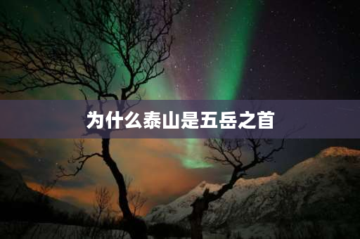 为什么泰山是五岳之首 泰山为什么会是五岳之首呢？