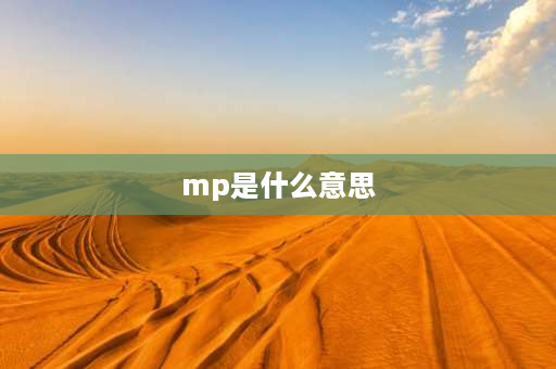 mp是什么意思 1mp是什么意思？