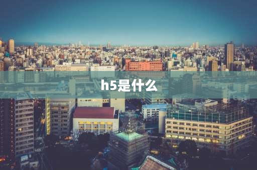 h5是什么 H5啥意思？