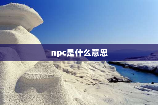 npc是什么意思 现实中的npc是什么意思？