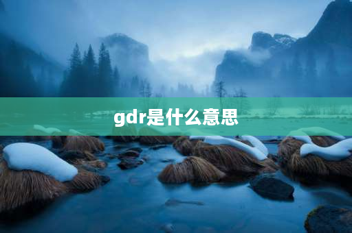 gdr是什么意思 股票代码后面的gdr什么意思？