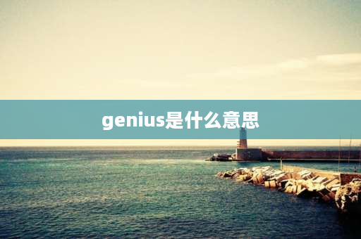 genius是什么意思 giftedtalentedgenius区别？