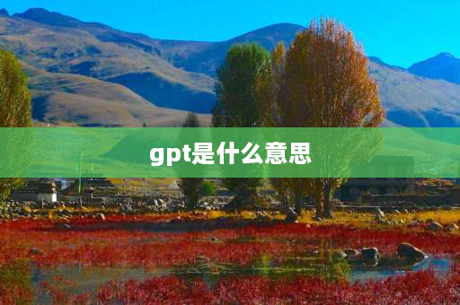 gpt是什么意思 gpt商标什么意思？