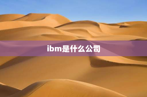 ibm是什么公司 IBM是什么企业啊？