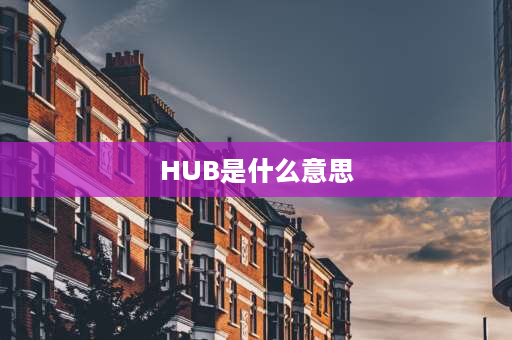 HUB是什么意思 Hub是什么意思？