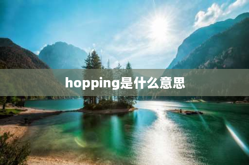 hopping是什么意思 hop的ing形式怎么写？