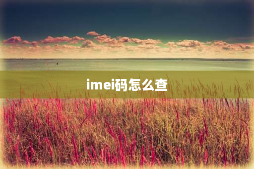 imei码怎么查 知道手机imei码怎么查？