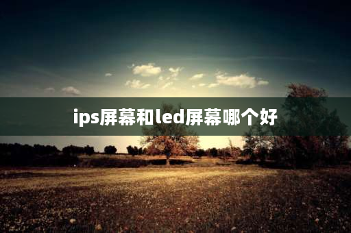 ips屏幕和led屏幕哪个好 led和ips的屏哪个好？