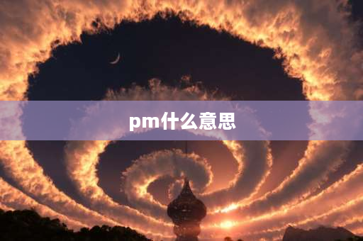 pm什么意思 PM是什么意思？