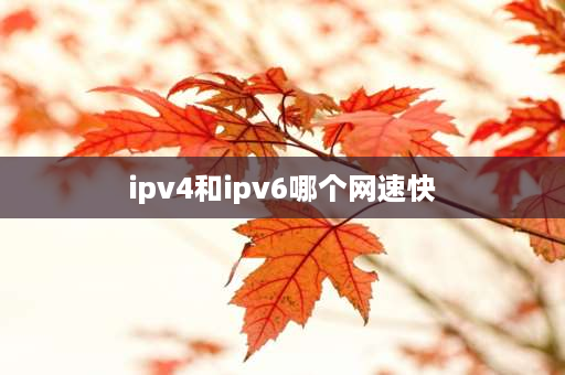 ipv4和ipv6哪个网速快 家庭ipv6网速快吗？