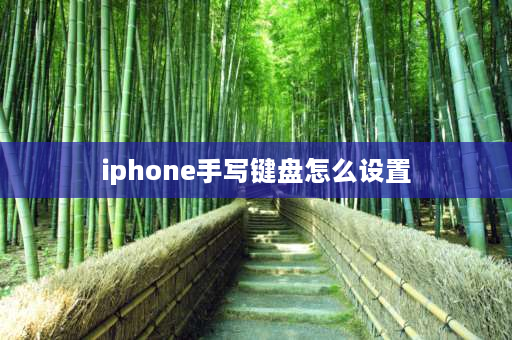 iphone手写键盘怎么设置 iphone如何设置手写键盘？