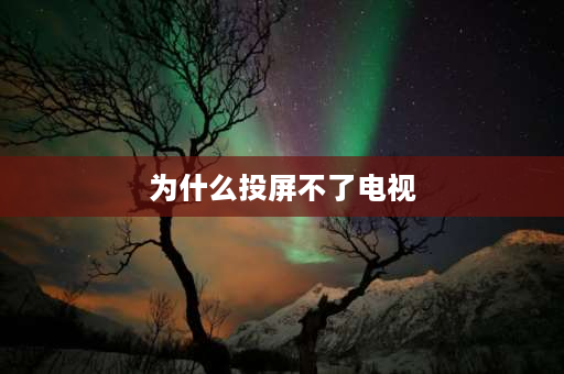 为什么投屏不了电视 为什么不能投屏在电视上？