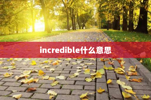 incredible什么意思 incredible用a还是an？