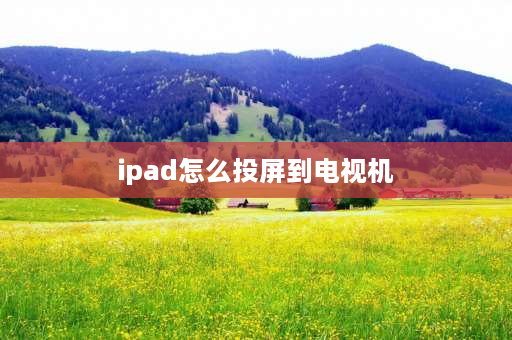 ipad怎么投屏到电视机 ipad平板能投屏到电视上吗？