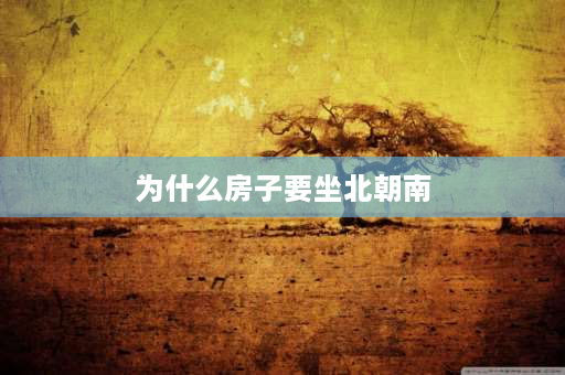 为什么房子要坐北朝南 北半球中纬度地区人们为什么喜欢住坐北朝南的房屋呢？