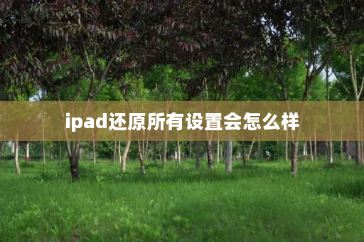 ipad还原所有设置会怎么样 ipad抹掉所有内容和设置会怎么样？