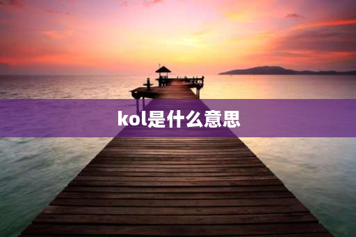 kol是什么意思 什么是kol客户？