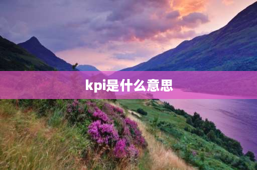 kpi是什么意思 kpi是什么意思网络用语？