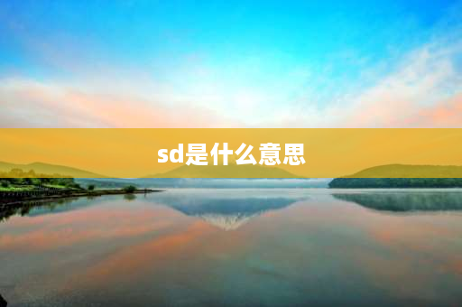 sd是什么意思 分析化学sd是啥？