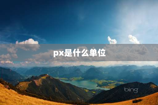 px是什么单位 计量单位px？