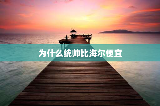 为什么统帅比海尔便宜 统帅的质量真的和海尔一样吗？