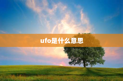 ufo是什么意思 ufo是什么意思？