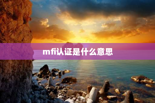 mfi认证是什么意思 mfl认证是什么？