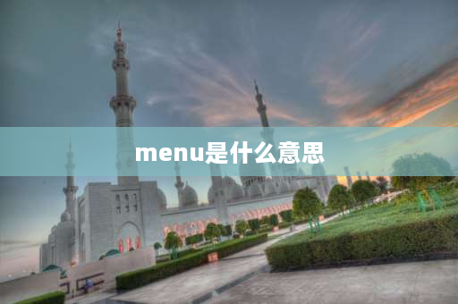 menu是什么意思 电脑屏幕上按键MENU是什么意思？