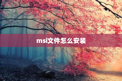 msi文件怎么安装 msi如何重新安装windows？