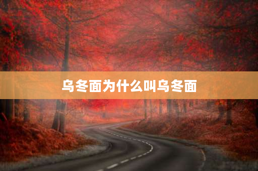 乌冬面为什么叫乌冬面 乌冬面名字的由来？