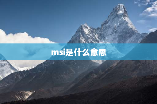 msi是什么意思 电脑开机显示MSI是什么意思？