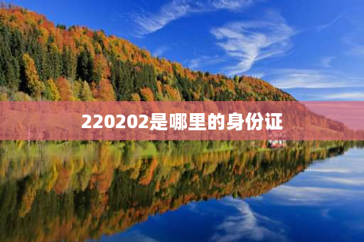 220202是哪里的身份证 磐石220223身份证是哪年办理的？