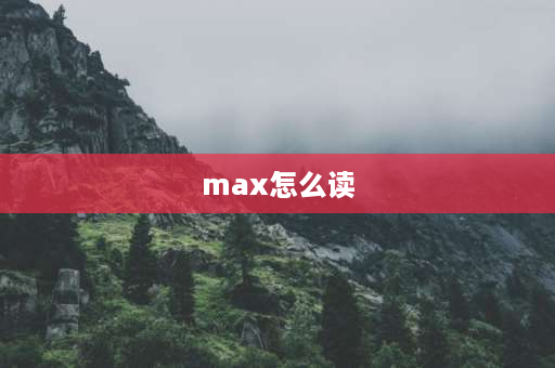 max怎么读 苹果12pro max读音