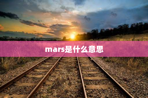 mars是什么意思 0sTMARs是什么意思？