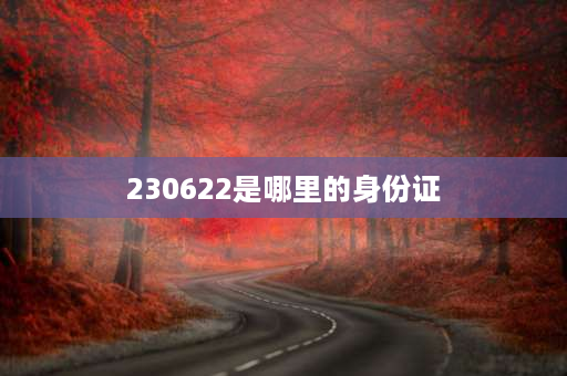 230622是哪里的身份证 231222是哪里的身份证？