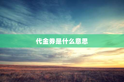 代金券是什么意思 九块九抵100代金券是什么意思？