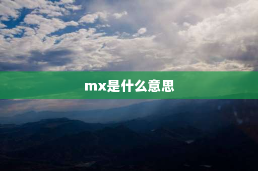 mx是什么意思 mx轴什么意思？