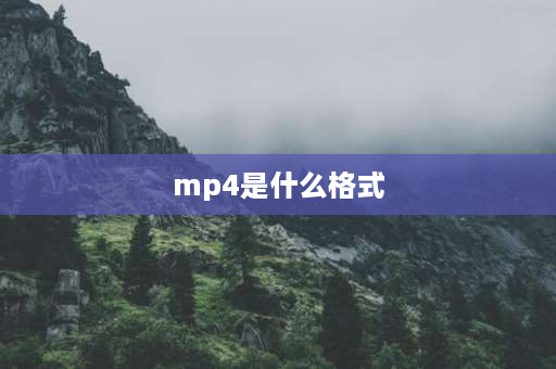 mp4是什么格式 mp4的格式或后缀名是什么？