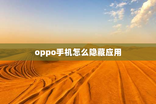 oppo手机怎么隐藏应用 OPPO手机应用怎么隐藏？