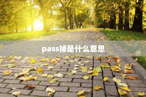 pass掉是什么意思 pass掉是被淘汰的意思，为什么pass又是通过？