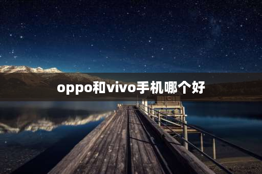 oppo和vivo手机哪个好 oppo手机和vivo手机哪个好？