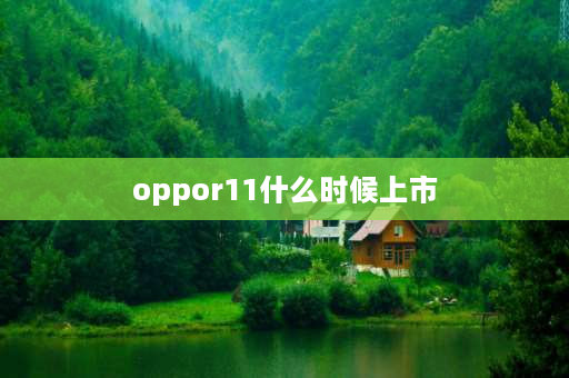 oppor11什么时候上市 oppo11什么时候出来的？