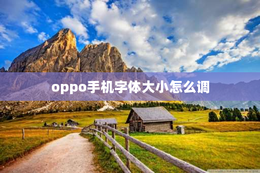 oppo手机字体大小怎么调 OPPO手机怎么设置字体大小？