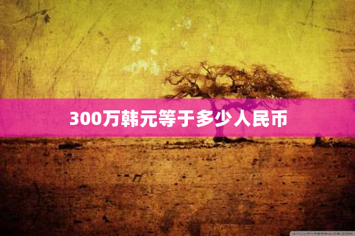 300万韩元等于多少人民币 迈克尔杰克逊一场大型演唱会门票价格多少？