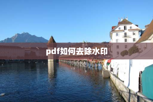 pdf如何去除水印 pdf批量去除水印的简单方法？