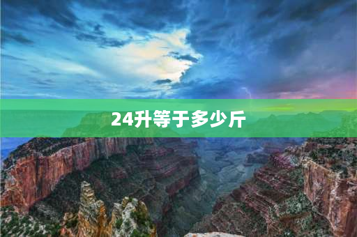 24升等于多少斤 24g等于多少升？