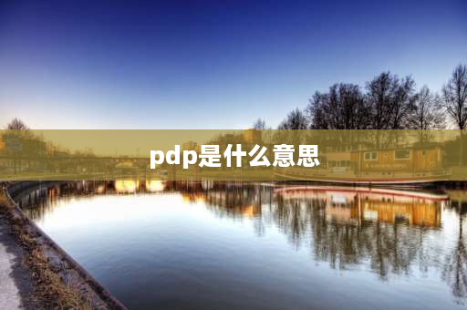 pdp是什么意思 pdp是什么意思饭圈？