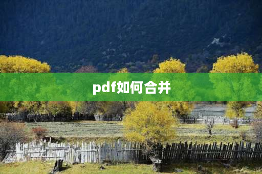 pdf如何合并 怎么把三张pdf合在一起？