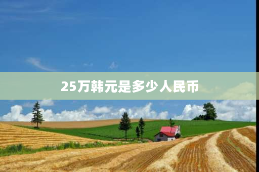 25万韩元是多少人民币 韩国人一个月赚25万到30万算有钱吗？